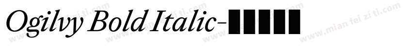 Ogilvy Bold Italic字体转换